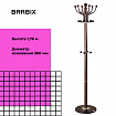 Вешалка-стойка BRABIX "CR-282", металл/мрамор, 1,8 м, на диске диаметром 36 см, 6 крючков + 4 дополнительных, коричневая, 601745