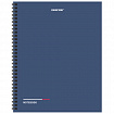 Тетрадь А5, 96 л., ОФИСМАГ, гребень, клетка, обложка картон, СИНЯЯ, 405639