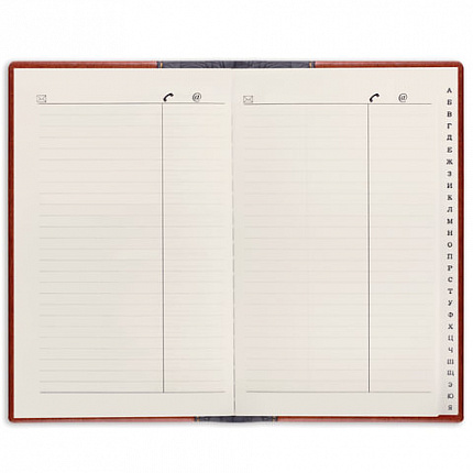 Телефонная книжка А5 (136х202 мм), BRAUBERG "Cayman", комбинированная гладкая и кожа крокодила, 96 л., вырубной алфавит, 125129