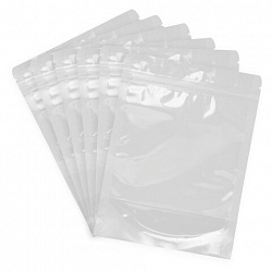 Пакеты дой-пак с замком ZIP LOCK, прозрачные, 200х300 + 50 мм, КОМПЛЕКТ 100 штук, 70 мкм, BRAUBERG, 700700