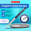 Ручка подарочная шариковая BRAUBERG Ottava, СИНЯЯ, корпус серебристый с синим, линия письма 0,5 мм, 143487