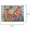 Картина стразами (алмазная мозаика) 30х40 см, ОСТРОВ СОКРОВИЩ "Букет с анютками", без подрамника, 662574