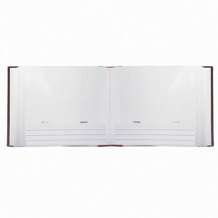 Фотоальбом BRAUBERG на 100 фотографий 10х15 см, обложка под кожу, бумажные страницы, бокс, коричневый, 390693