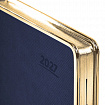 Ежедневник датированный 2027 А5 148х218 мм, GALANT "Infinity Gold", под кожу, темно-синий, 118065
