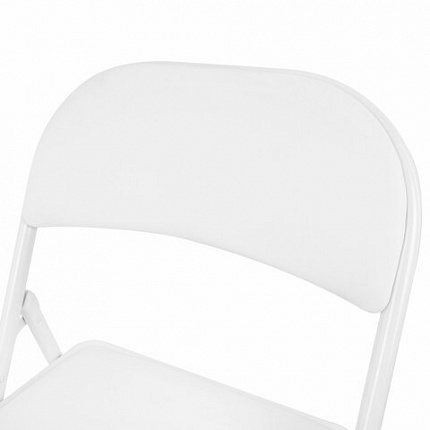 Стул складной BRABIX "Golf Plus CF-003 КОМФОРТ", белый каркас, кожзам белый, 532888