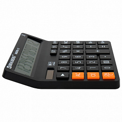 Калькулятор настольный BRAUBERG DIGITAL-12-BK (151х152 мм), 12 разрядов, двойное питание, ЧЕРНЫЙ, 272968