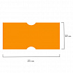 Этикет-лента 21х12 мм, прямоугольная, оранжевая, комплект 5 рулонов по 600 шт., BRAUBERG, 123570