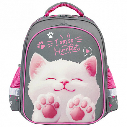 Ранец BRAUBERG KIDS STANDARD, 2 отделения, "Purr cat", 36х28х14 см, 274427