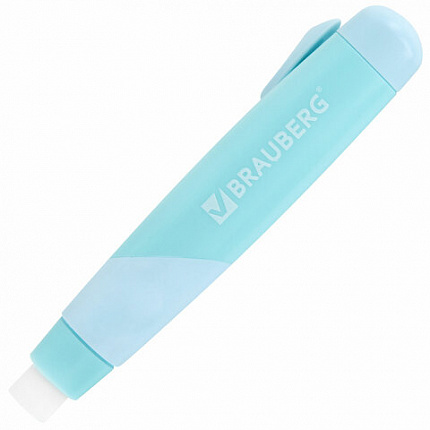 Ластик выдвижной BRAUBERG "REWIND", 112х21х24 мм, белый, пастельные цвета корпуса ассорти, 272686