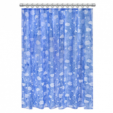 Шторка для ванной ПОЛИЭСТЕР, 180х180 см, кольца в комплекте, МОРЕ, PRIMILA (ПРИМИЛА), 700077