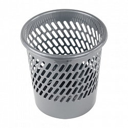 Корзина для бумаг STAFF "Basic" сетчатая, 10 л, серая, 237918