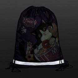 Мешок для обуви BRAUBERG KIDS, светоотражающая полоса, 46х36 см, "Sweet cheeks", 272390