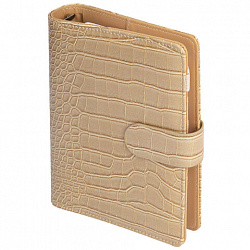 Ежедневник-органайзер недатированный B6 150x190 мм BRAUBERG "Comodo", под кожу, 160 л., бежевый, 116206