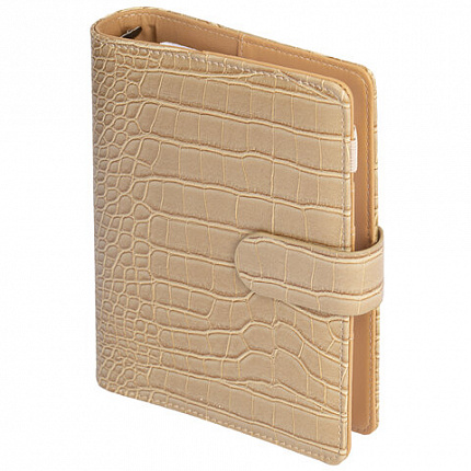 Ежедневник-органайзер недатированный B6 150x190мм BRAUBERG "Comodo", под кожу, 160л, бежевый, 116206