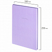 Блокнот БОЛЬШОЙ ФОРМАТ 200х290 мм, А4, 80 л., твердый, клетка, BRAUBERG "Minimal", сиреневый, 116434