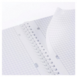 Тетрадь обложка пластик, А4, 80 л., гребень, клетка, HATBER, "VELVET" Зеленая, 081563, 80Т4В1гр_01607