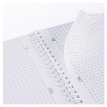 Тетрадь обложка пластик, А4, 80 л., гребень, клетка, HATBER, "VELVET" Зеленая, 081563, 80Т4В1гр_01607