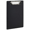 Доска-планшет МАЛЫЙ ФОРМАТ (158х230 мм), А5, STAFF, с прижимом, картон/ПВХ, ЧЕРНАЯ, 229556