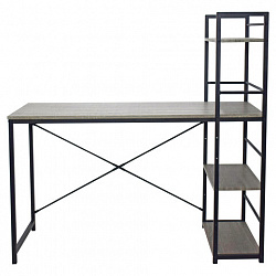 Стол на металлокаркасе BRABIX "LOFT CD-005", 1200х520х1200 мм, 3 полки, цвет дуб антик, 641222