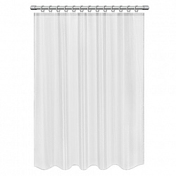 Шторка для ванной ПОЛИЭСТЕР, 180х180 см, кольца в комплекте, БЕЛЫЙ БРИЛЛИАНТ, PRIMILA (ПРИМИЛА), 700087
