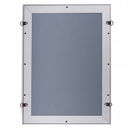 Рамка настенная для рекламы БОЛЬШОГО ФОРМАТА (420х594 мм), алюминиевая, прижимные стороны, BRAUBERG, 232205