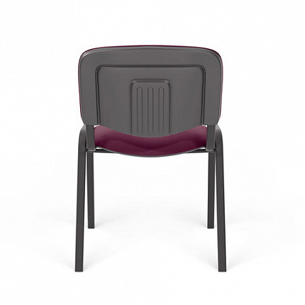Стул для персонала и посетителей "ИЗО", черный каркас, ткань бордовая, В-20/С-13
