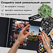 Фотоальбом 30х32 см, 48 черных листов, уголки, стикеры, ручка, клей, BRAUBERG Black Line, 880650