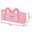 Пенал ЮНЛАНДИЯ ЮНИОР, 1 отделение, искусственная кожа, "Pink bear", 20х9х7 см, 273818