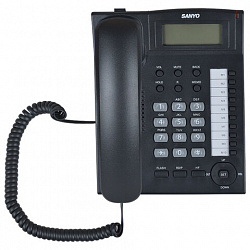 Телефон SANYO RA-S517B, спикерфон, память 30 номеров, тональный / импульсный режим, черный