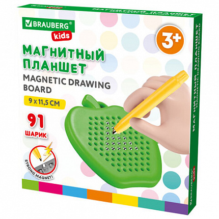 Магнитный планшет MAGPAD MINI для рисования 9х11,5 см, 91 шарик, ассорти, BRAUBERG KIDS, 665106