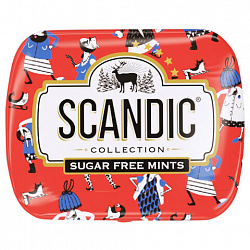 Драже освежающие SCANDIC без сахара со вкусом "Клубничный микс", 14 г., 4610274540063