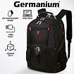 Рюкзак GERMANIUM UPGRADE Max, 3 отделения, отделение для ноутбука, USB-порт, UP-5, черный, 49х34х24 см, 271669