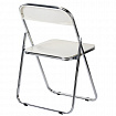Стул складной глянцевый белый BRABIX "Style CF-015", хромированный каркас, пластик, 533249