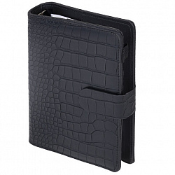 Ежедневник-органайзер недатированный B6 150x190 мм BRAUBERG "Comodo", под кожу, 160 л., черный, 116205