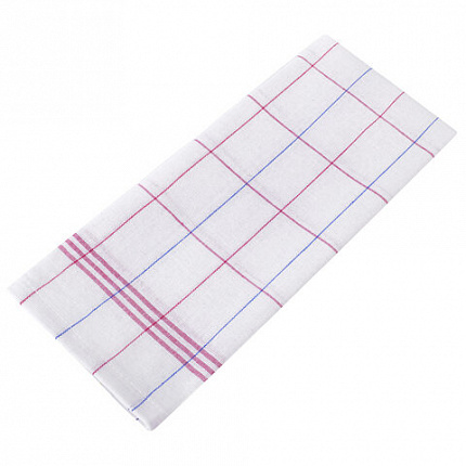Салфетка универсальная, ХЛОПОК, 47х65 см, белая клетка, легкий цветной контур, ассорти, BOOMHOUSE (БУМХАУС), 700886