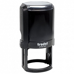 Оснастка для печатей оттиск D=42 мм, синий, TRODAT 4642 P4, корпус черный, с крышкой, подушка, 167068