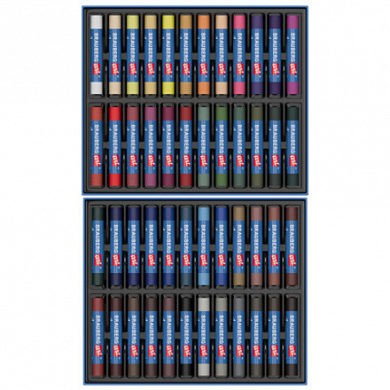 Пастель сухая художественная BRAUBERG ART "Летние ночи", 48 цветов, круглое сечение, 182092