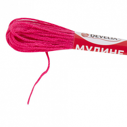 Нитки для вышивания (мулине), набор 100 цветов, 8 м, полиэфир, DEVELIA (Девелиа), 665432