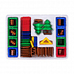 Магнитный конструктор MEGA MAGNETIC BUILD BLOCKS-129 "Построй дом", 129 деталей, BRAUBERG KIDS, 663850