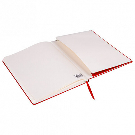 Блокнот-скетчбук БОЛЬШОЙ ФОРМАТ (180х250 мм) В5, BRAUBERG ULTRA, 80 г/м2, 96 л., без линовки, красный, 113066