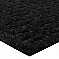 Коврик придверный 60х90 см, ЧЕРНЫЙ, грязезащитный, 430 г/м2, фактурный рисунок АЛМАЗ, ЛЮБАША, 701054