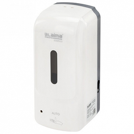 Дозатор для жидкого антисептика LAIMA PROFESSIONAL SUPER, СЕНСОРНЫЙ, 1 л, белый, ABS-пластик, 609503