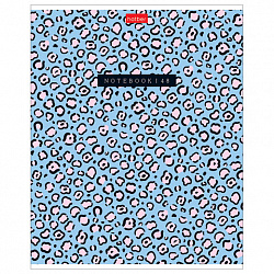 Тетрадь обложка пластик, А5 48 л., скоба, клетка, HATBER, "LEO-принт" (микс в спайке), 092368, 48Т5В1пл