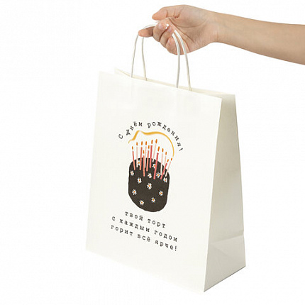 Пакет подарочный (1 штука) 26х13х32 см (L) "Funny Mix", ассорти, крафт, ЗОЛОТАЯ СКАЗКА, 700820