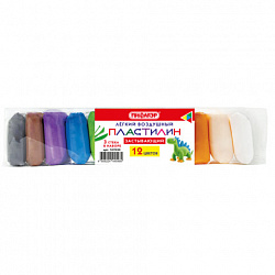 Пластилин супер лёгкий воздушный застывающий 12 цветов, 110 г, 3 стека, ПИФАГОР, 107039