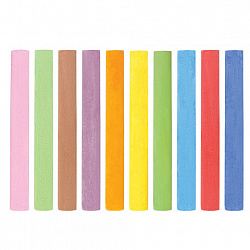 Мел цветной круглый мягкий 100 штук, 10 цветов, BRAUBERG, картонная упаковка, 272769