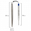 Ручка шариковая PARKER "Jotter XL Monochrome Stainless Steel CT", корпус серебристый, сталь, синяя, 2122756