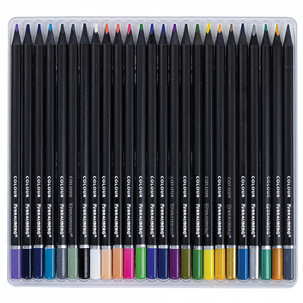 Карандаши цветные чёрное дерево BRAUBERG BLACK WOOD, 75 цветов, мягкий грифель 3 мм, 182044