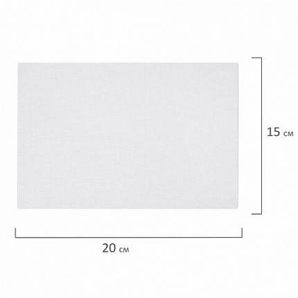 Холст на картоне (МДФ), 15х20 см, 280 г/м2, грунтованный, 100% хлопок, BRAUBERG ART CLASSIC, 192182