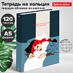 Тетрадь на кольцах А5 (175х215 мм), 120 листов, твердый картон, клетка, BRAUBERG, In Dreams, 404084